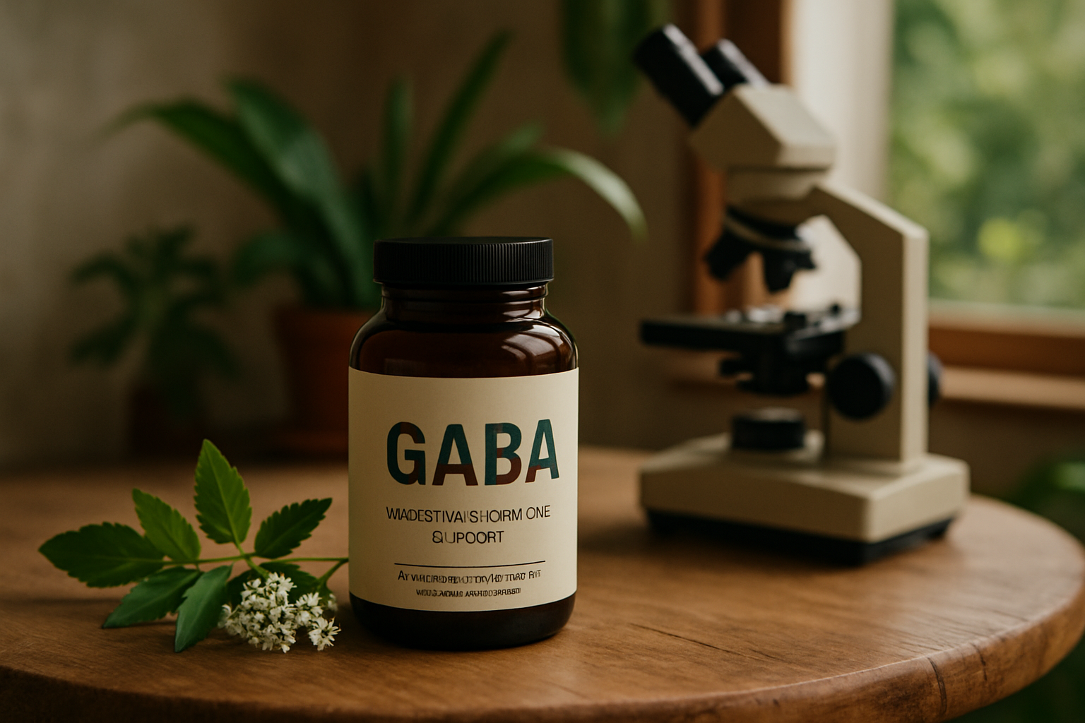 GABA Supplement Kapsel mit wissenschaftlicher Darstellung der HGH-Steigerung