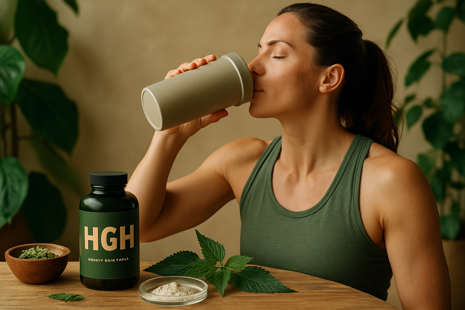 Frau beim Training zur natürlichen Steigerung der Wachstumshormone