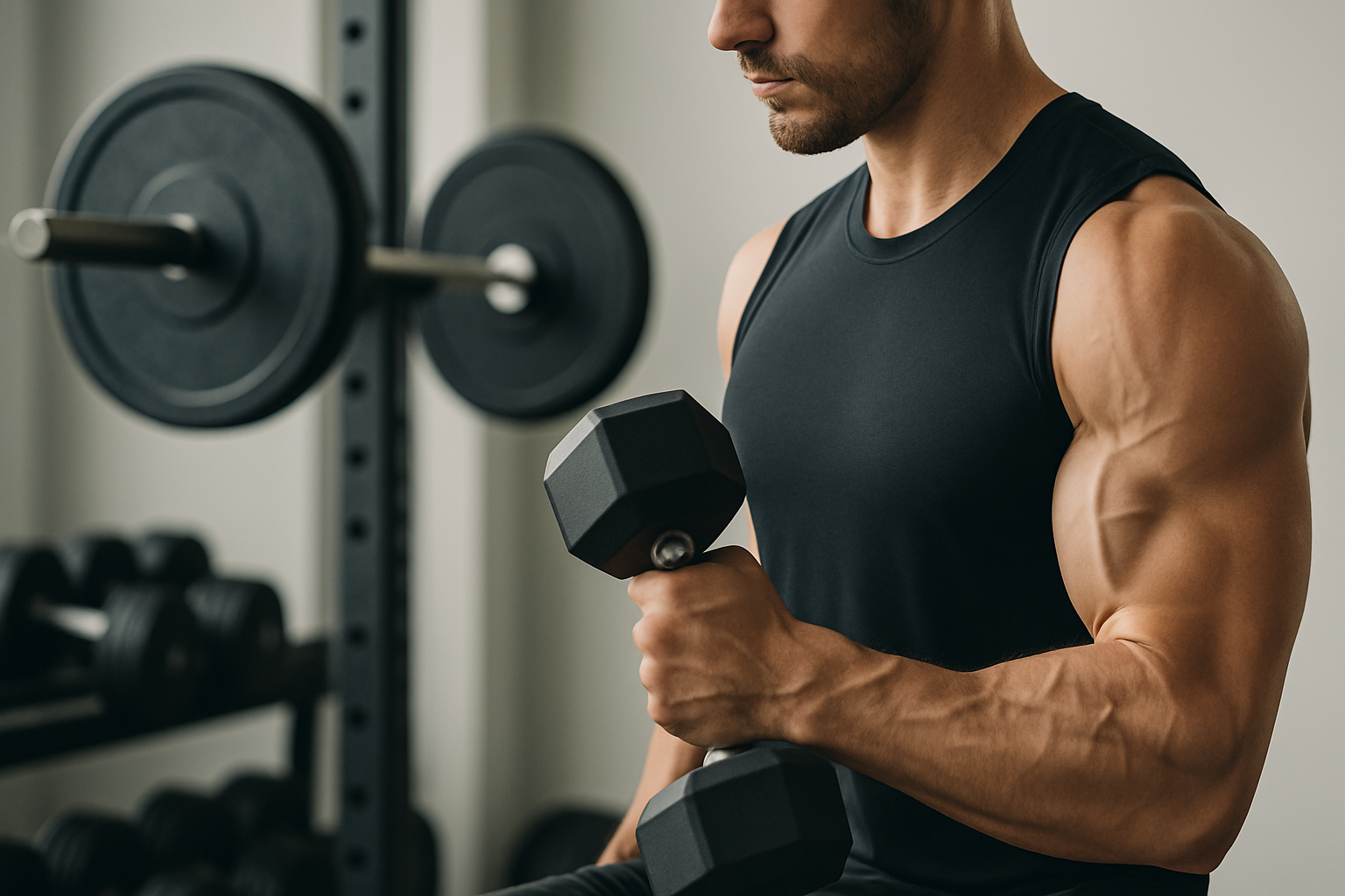 Athlet beim hochintensiven HGH Training für maximale Wachstumshormon-Ausschüttung