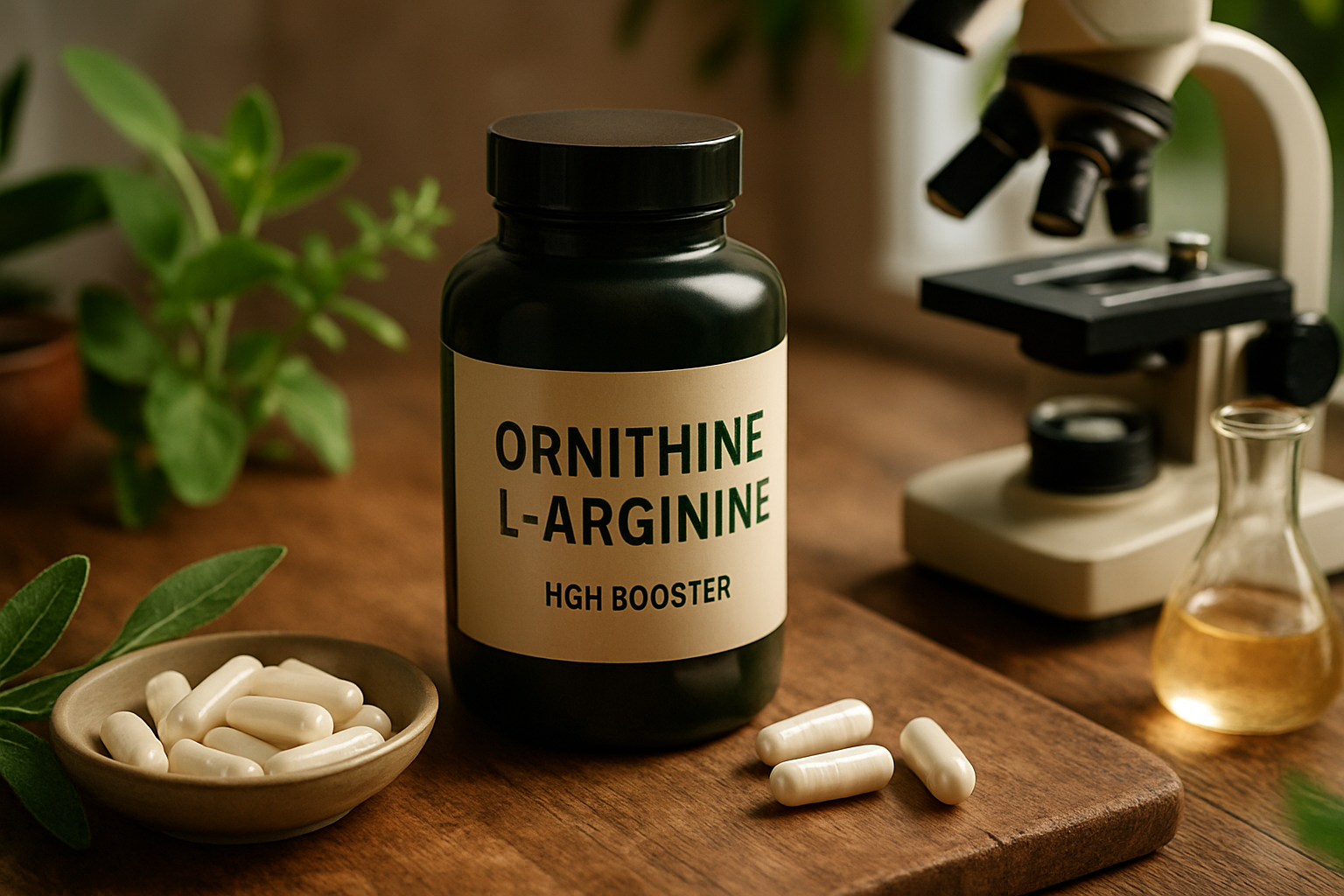 L-Ornithin Kapseln als natürlicher HGH Booster für erhöhte Wachstumshormon-Ausschüttung und Regeneration