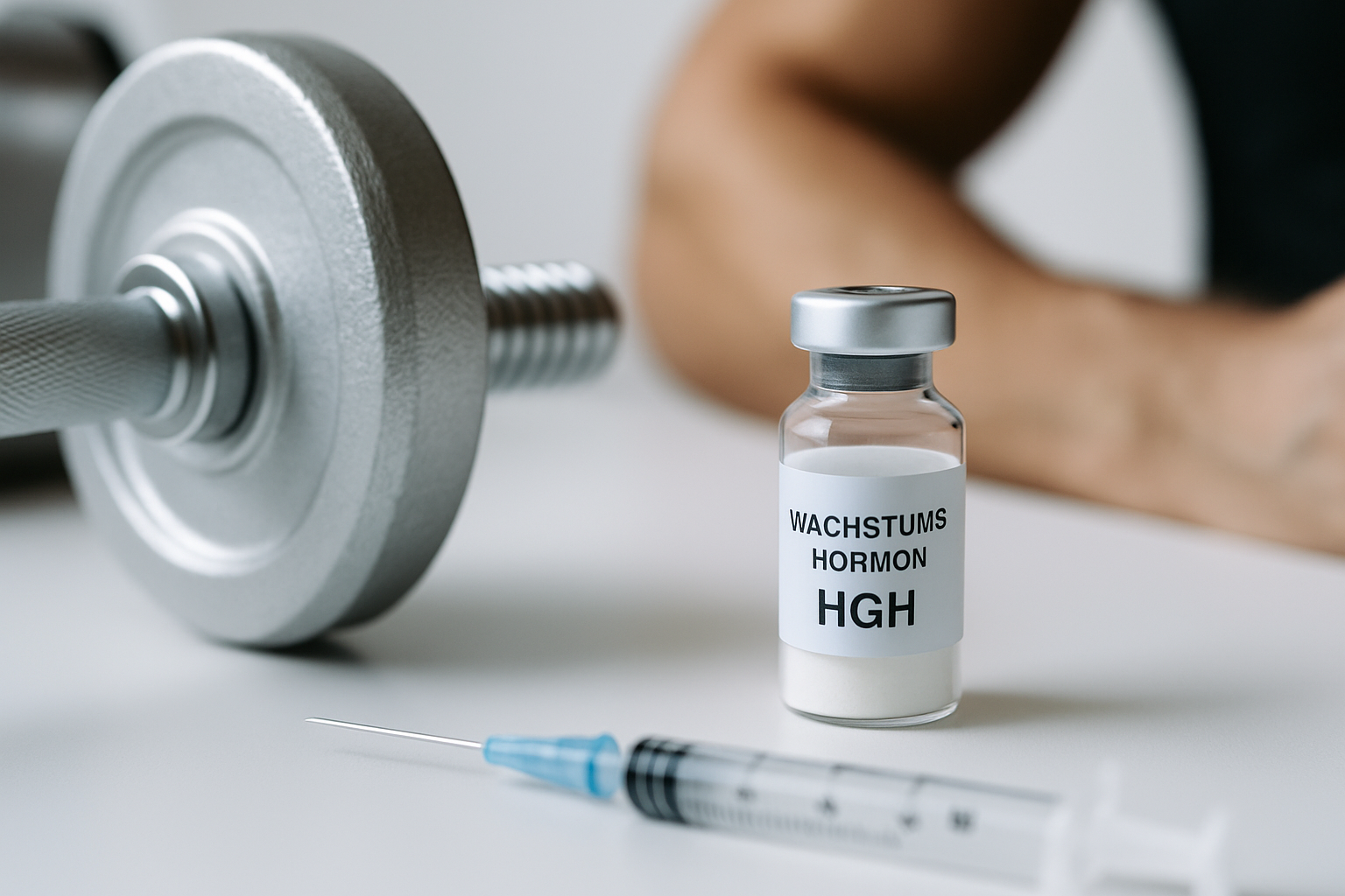 Fitte Person über 40 beim Training für natürliche HGH-Steigerung